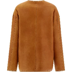 Reversible shearling jacket