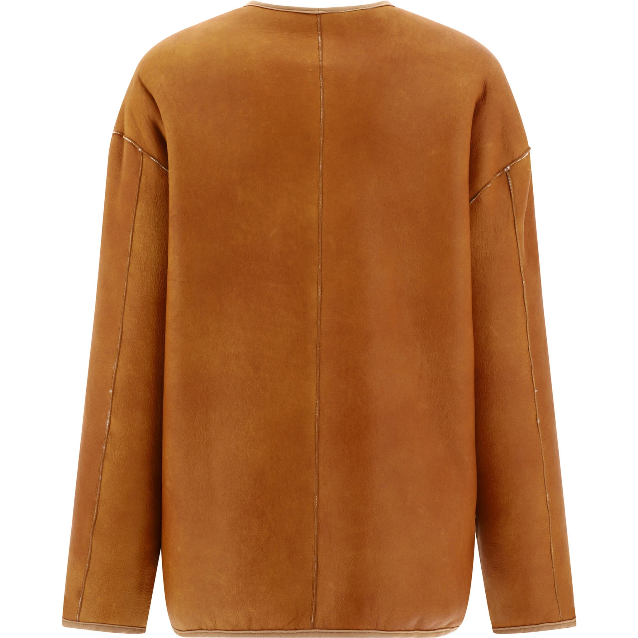 Reversible shearling jacket