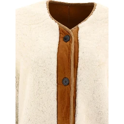 Reversible shearling jacket