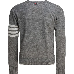 CLASSIC CREWNECK PULLOVER W/ 4 BAR SLEEVE IN FINE MERINO WOOL