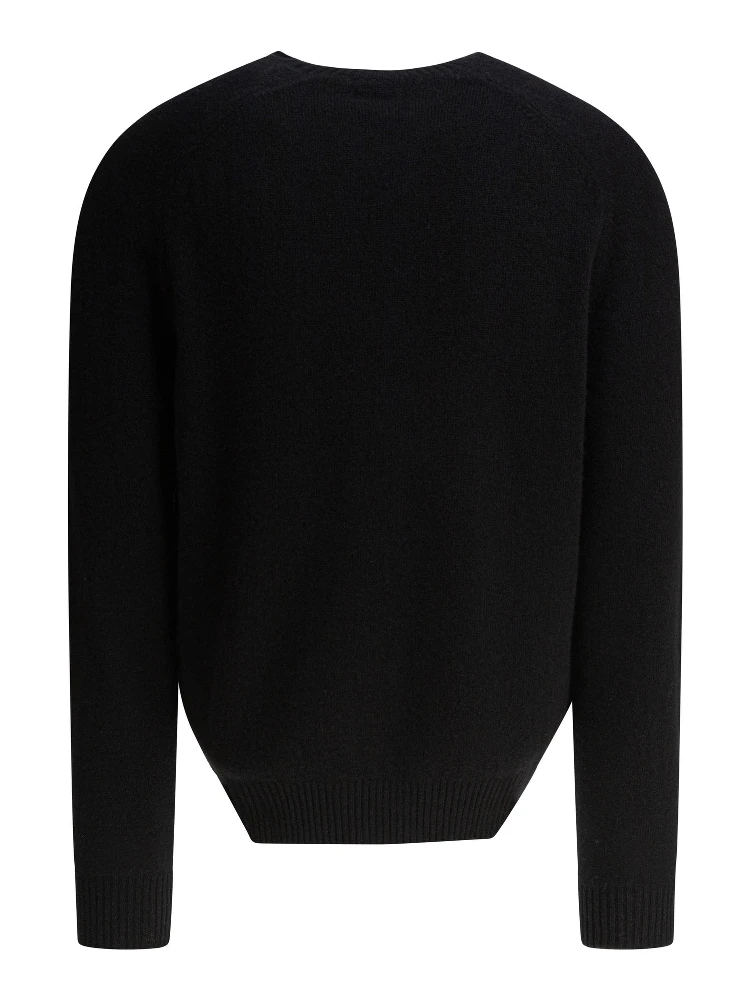 Wool and cashmere crewneck sweater alternative