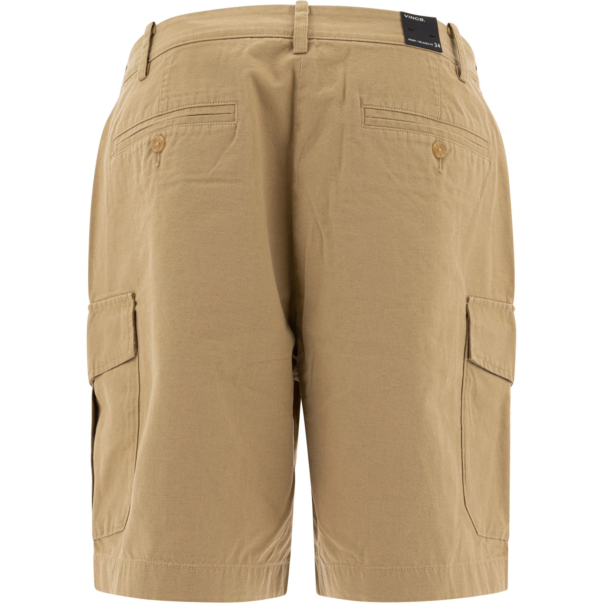 Cotton and linen cargo shorts