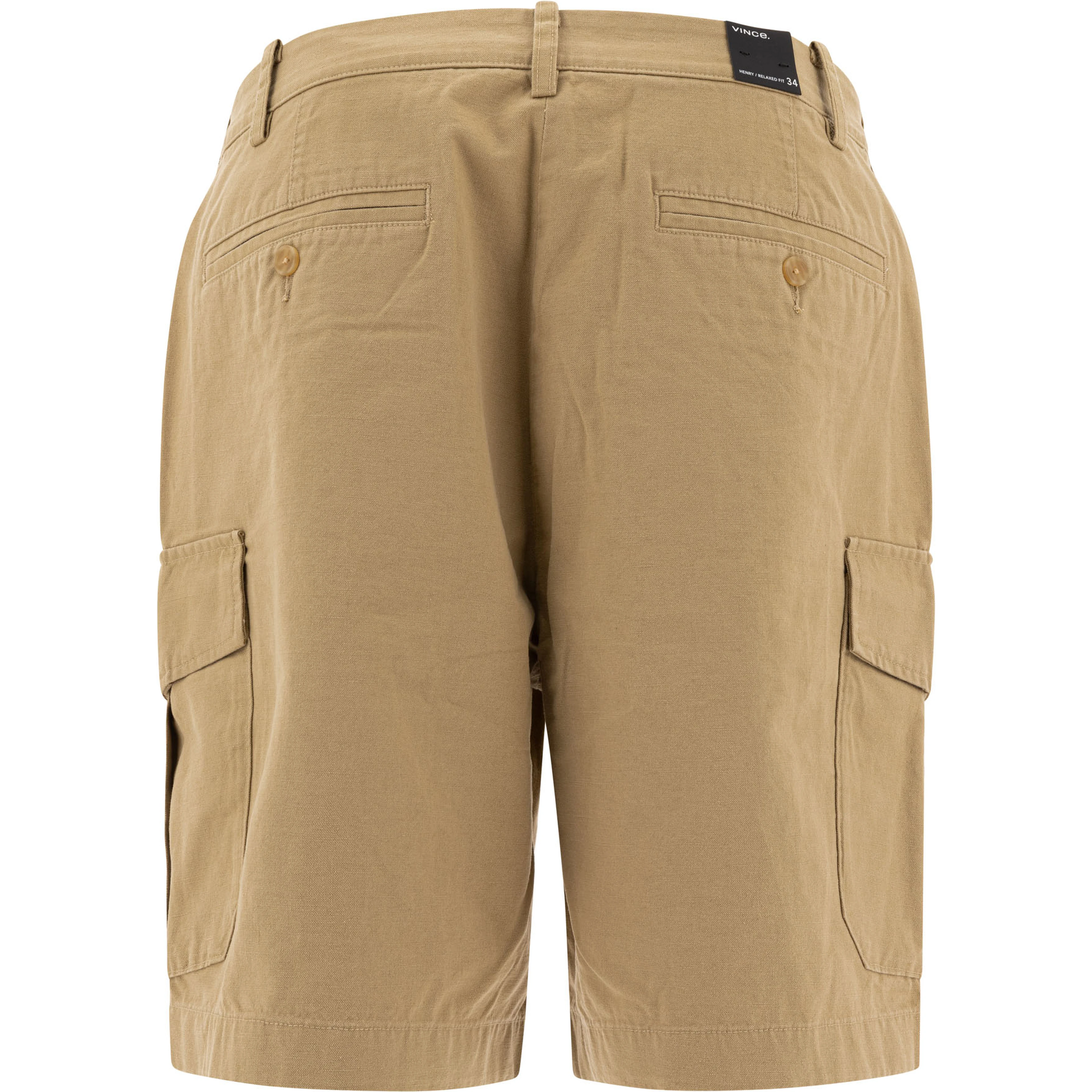 Cotton and linen cargo shorts