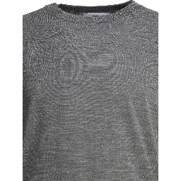 CLASSIC CREWNECK PULLOVER W/ 4 BAR SLEEVE IN FINE MERINO WOOL