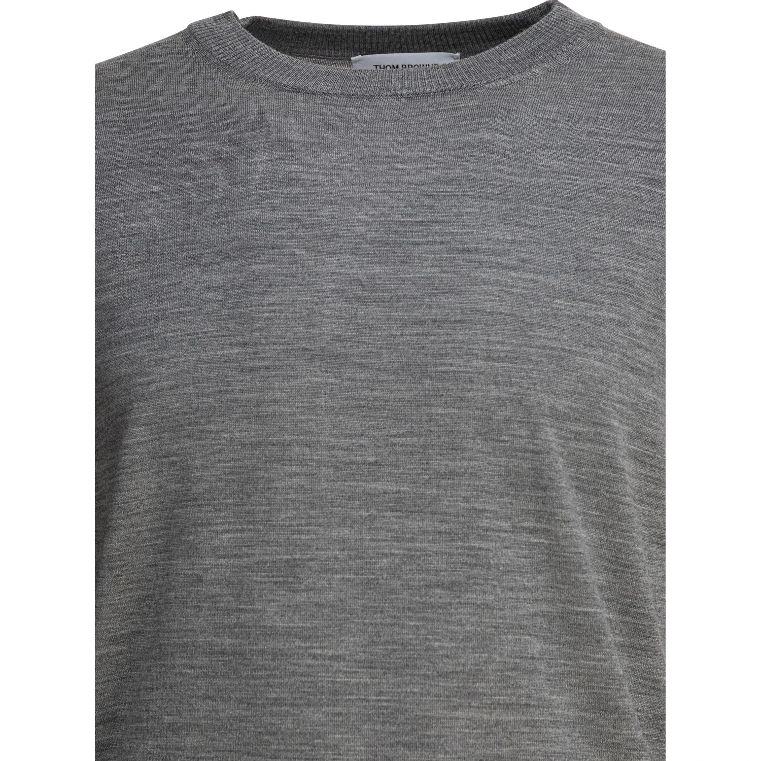 CLASSIC CREWNECK PULLOVER W/ 4 BAR SLEEVE IN FINE MERINO WOOL