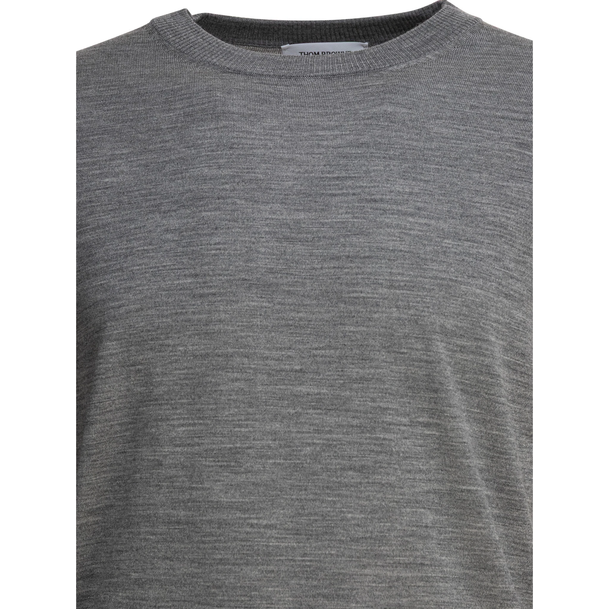 CLASSIC CREWNECK PULLOVER W/ 4 BAR SLEEVE IN FINE MERINO WOOL