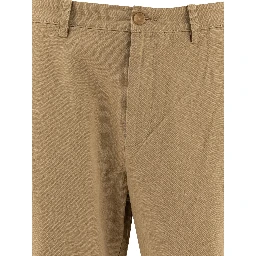 Cotton and linen cargo shorts