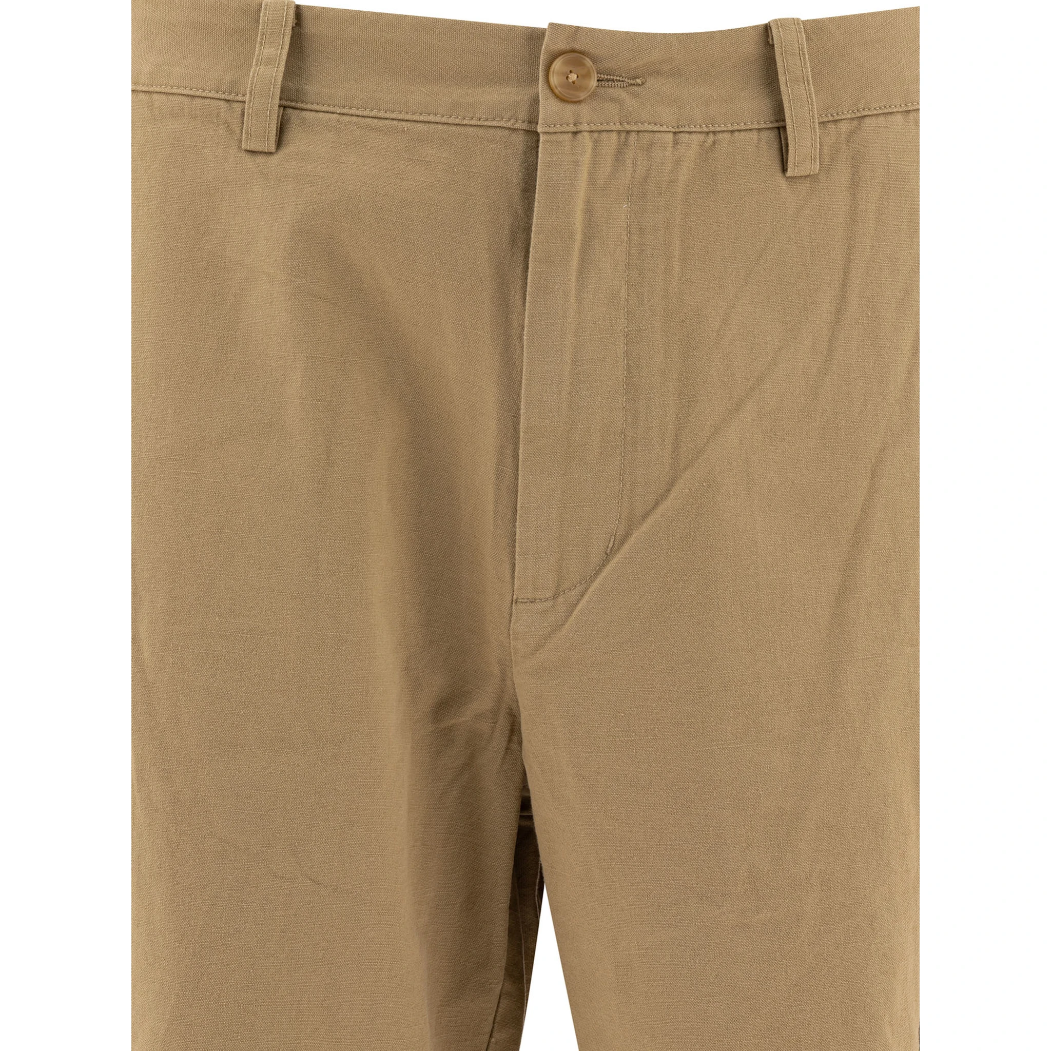 Cotton and linen cargo shorts