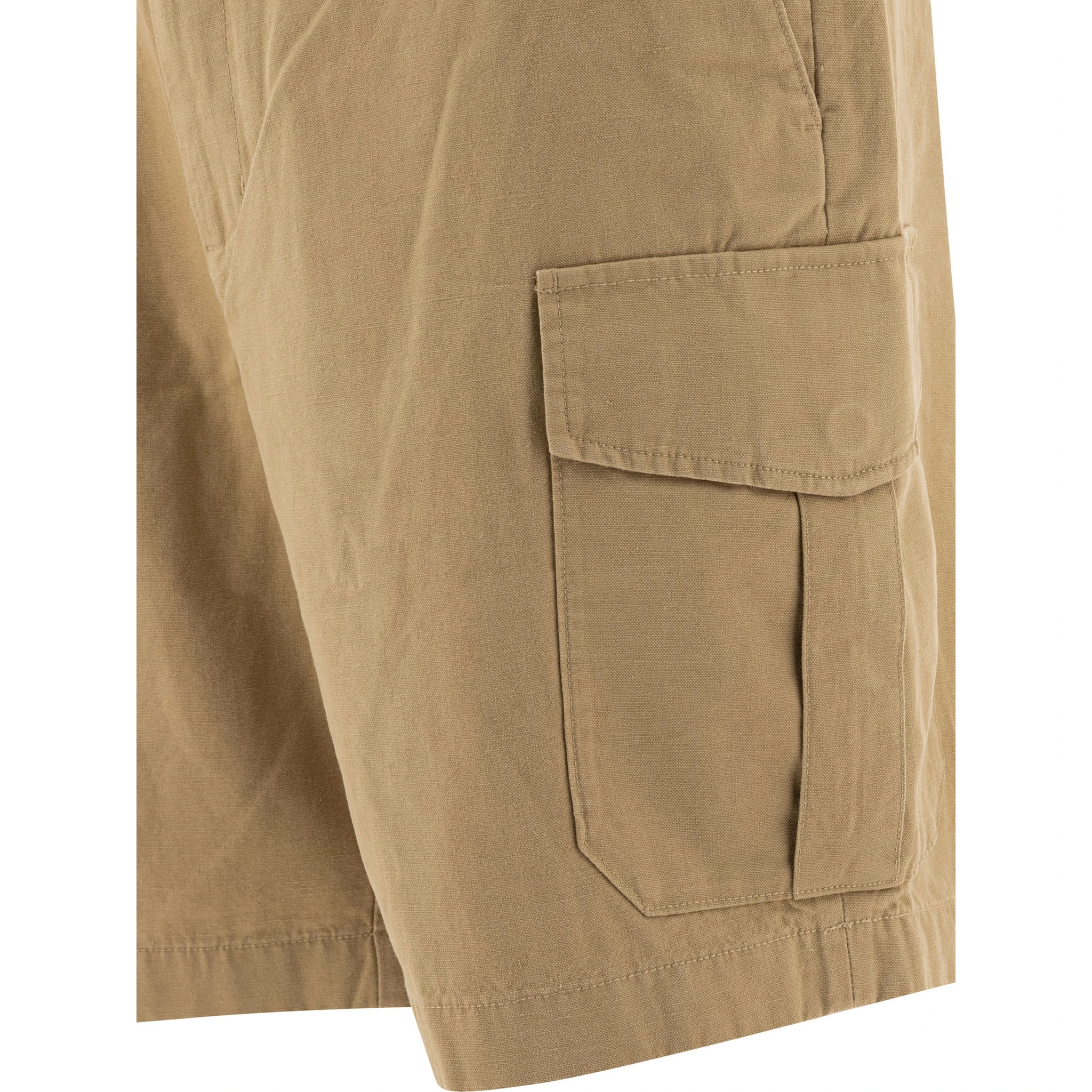 Cotton and linen cargo shorts
