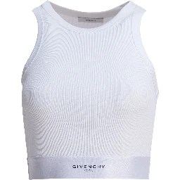 Cropped tank top with logo