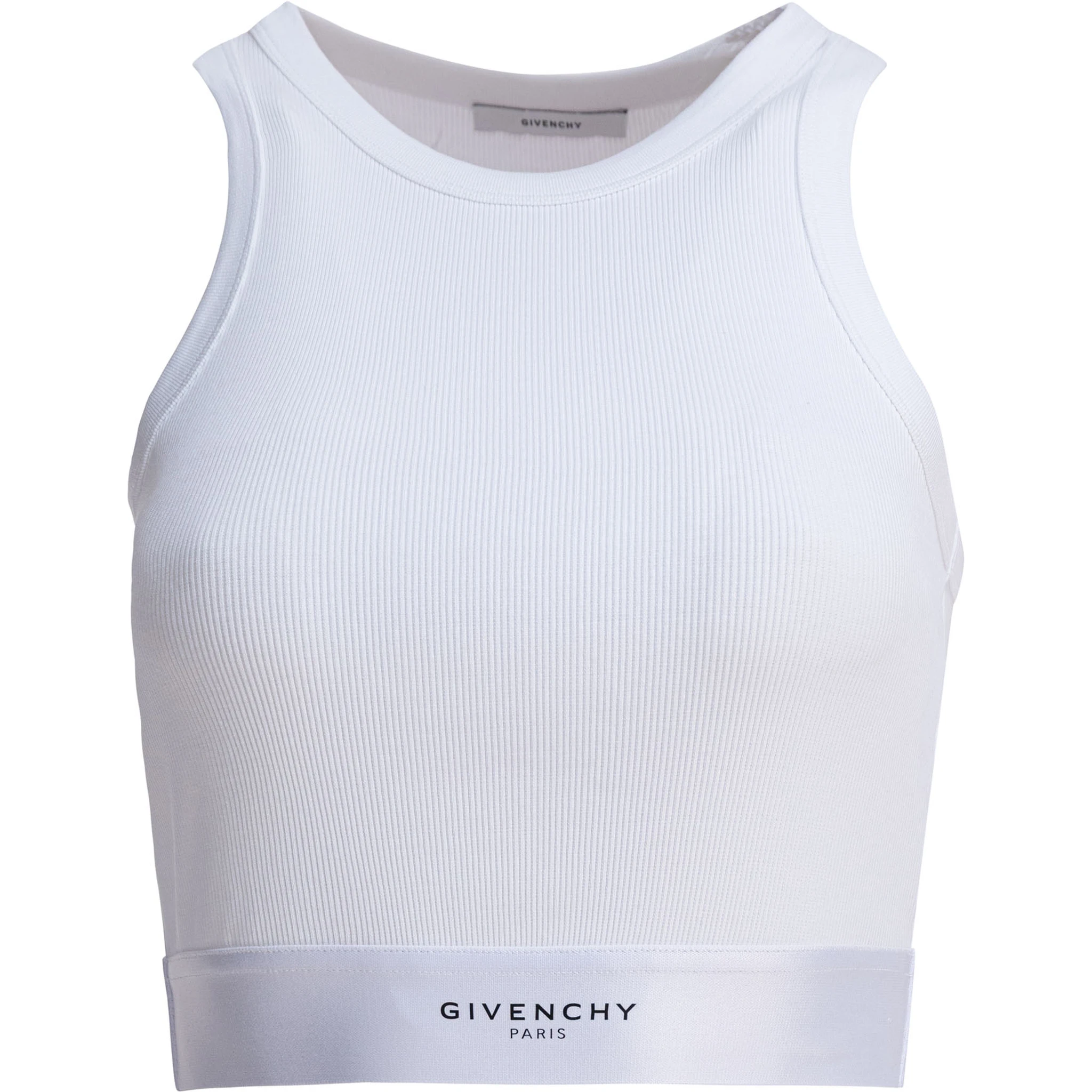 Cropped tank top with logo