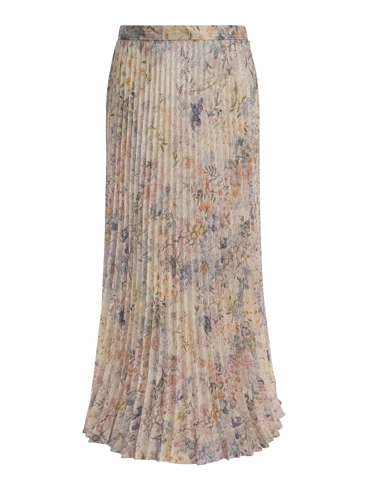 Long pleated skirt