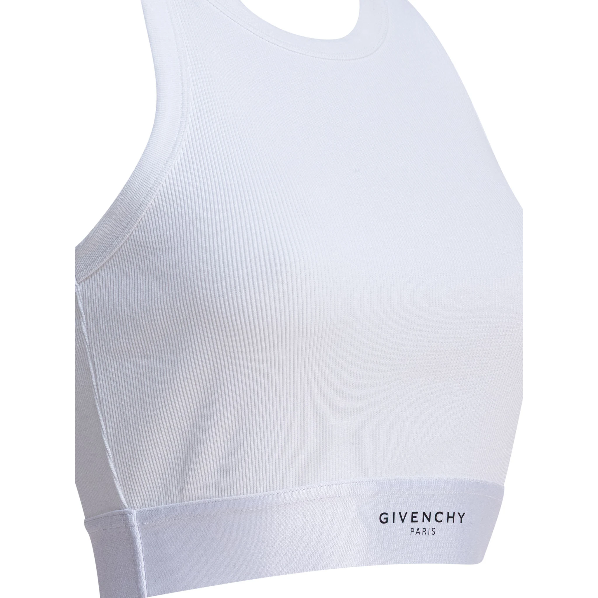 Cropped tank top with logo