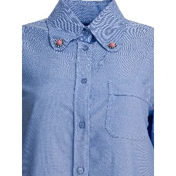 Shirt with embellished collar