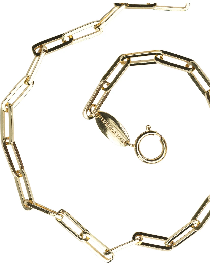 قلادة "مربع الدانتيل الذهبي"