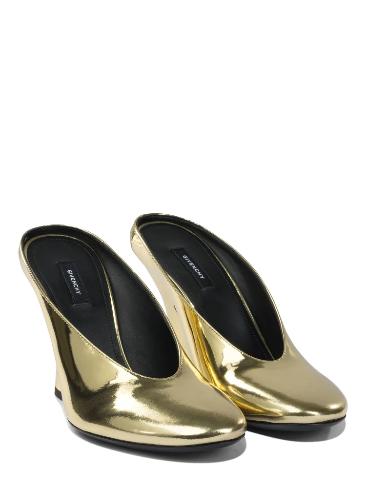 "Sculpted" 95 mm heeled mule alternative