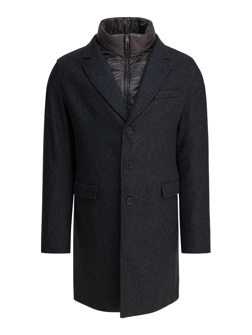 Wool coat with vest