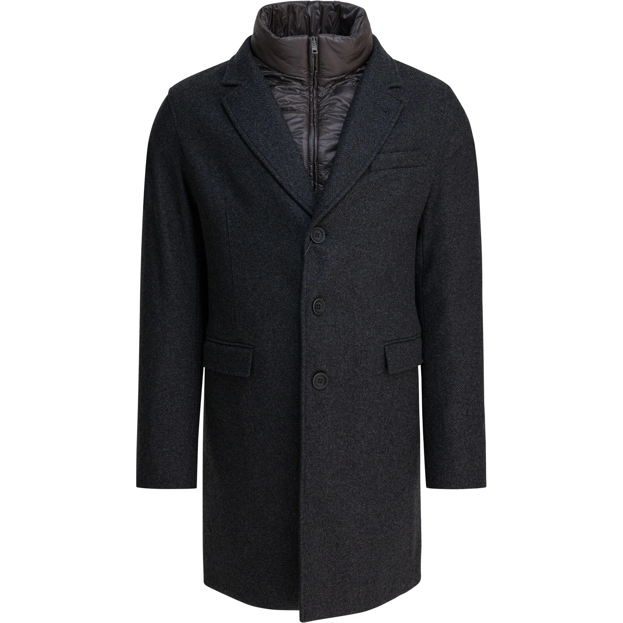 Wool coat with vest