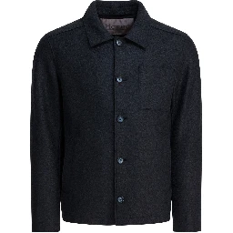 Virgin wool overshirt jacket