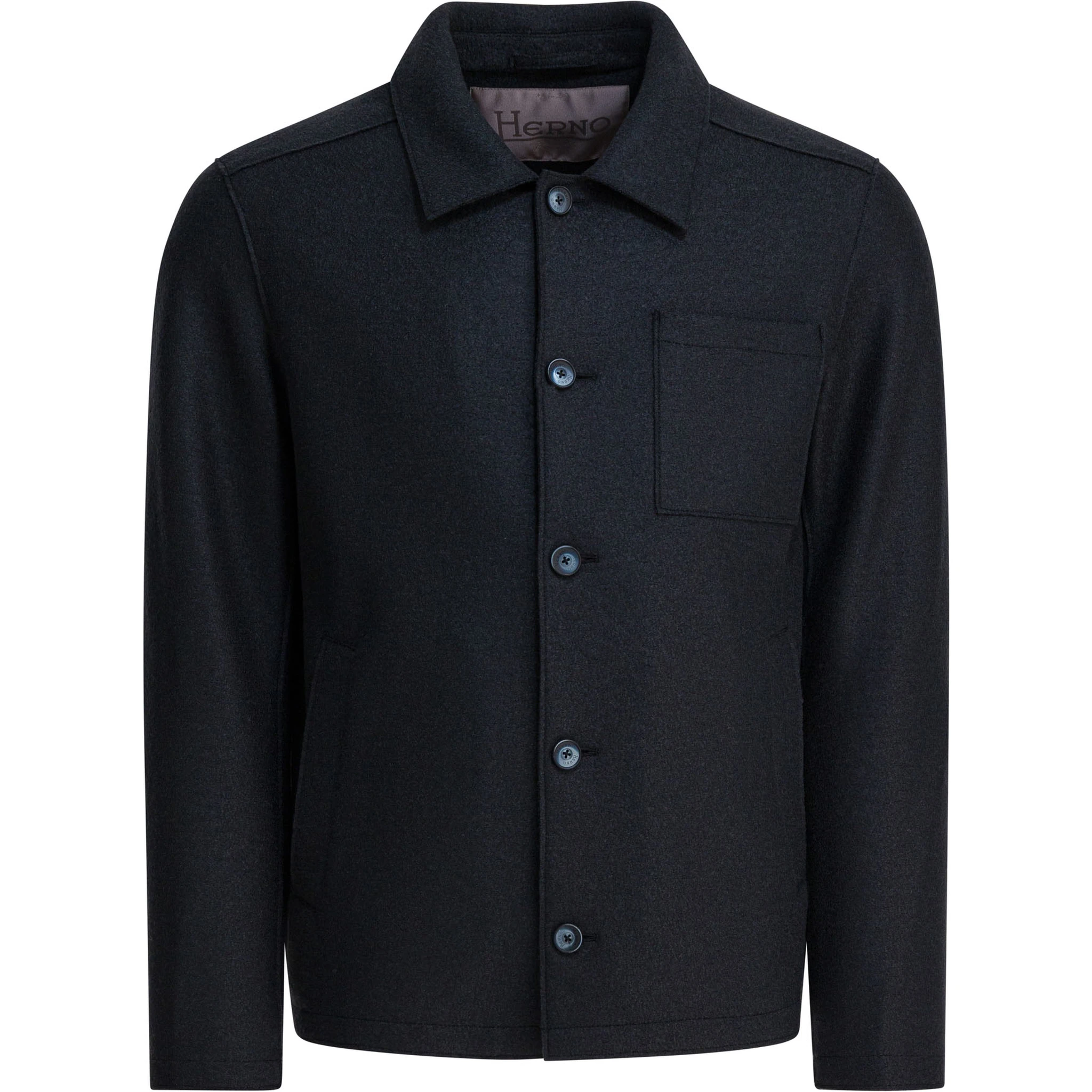 Virgin wool overshirt jacket