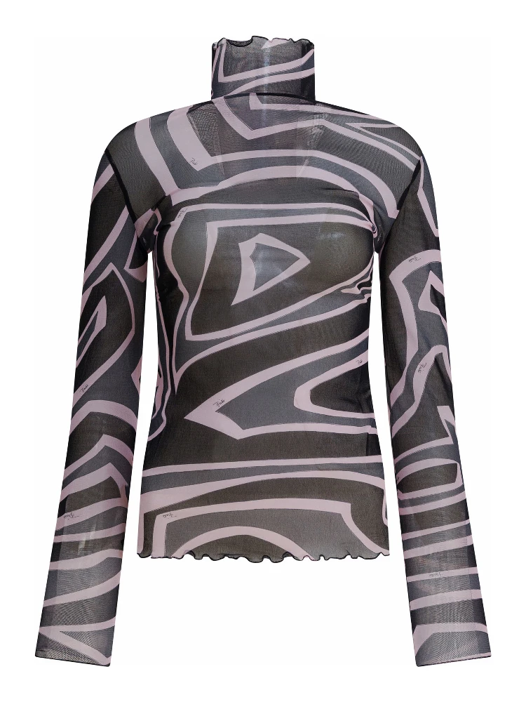 Labirinto print tulle T-shirt