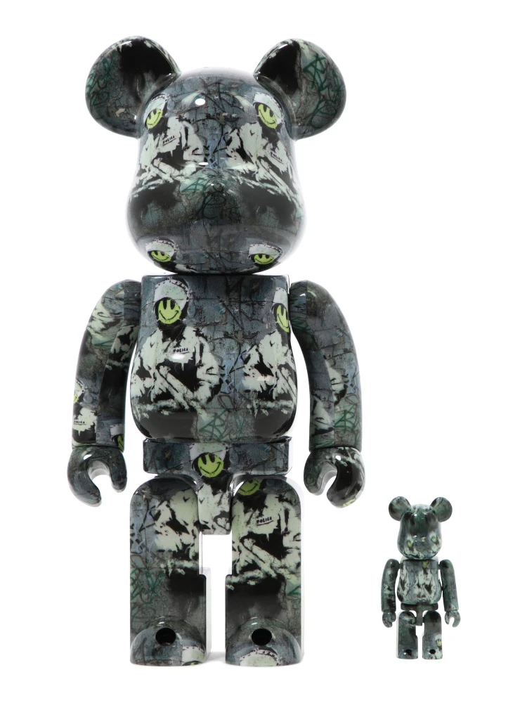 Set "Riot Cop Brandalism x Banksy" Be@rbrick 400% and 100%
