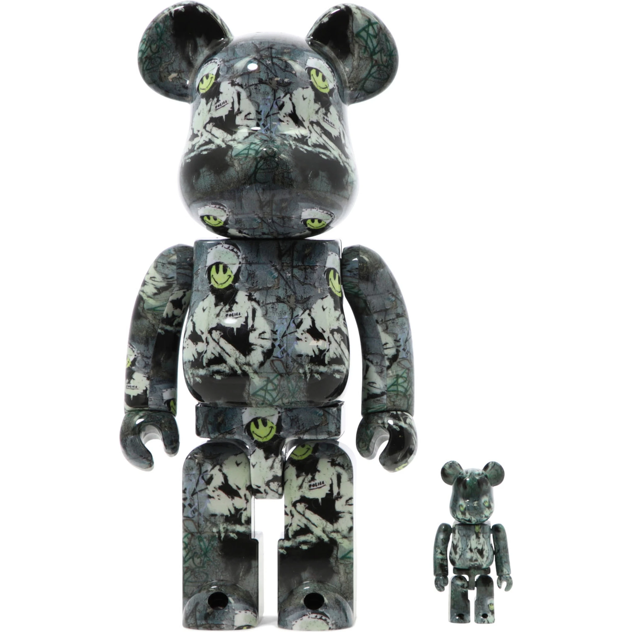 Set "Riot Cop Brandalism x Banksy" Be@rbrick 400% and 100%