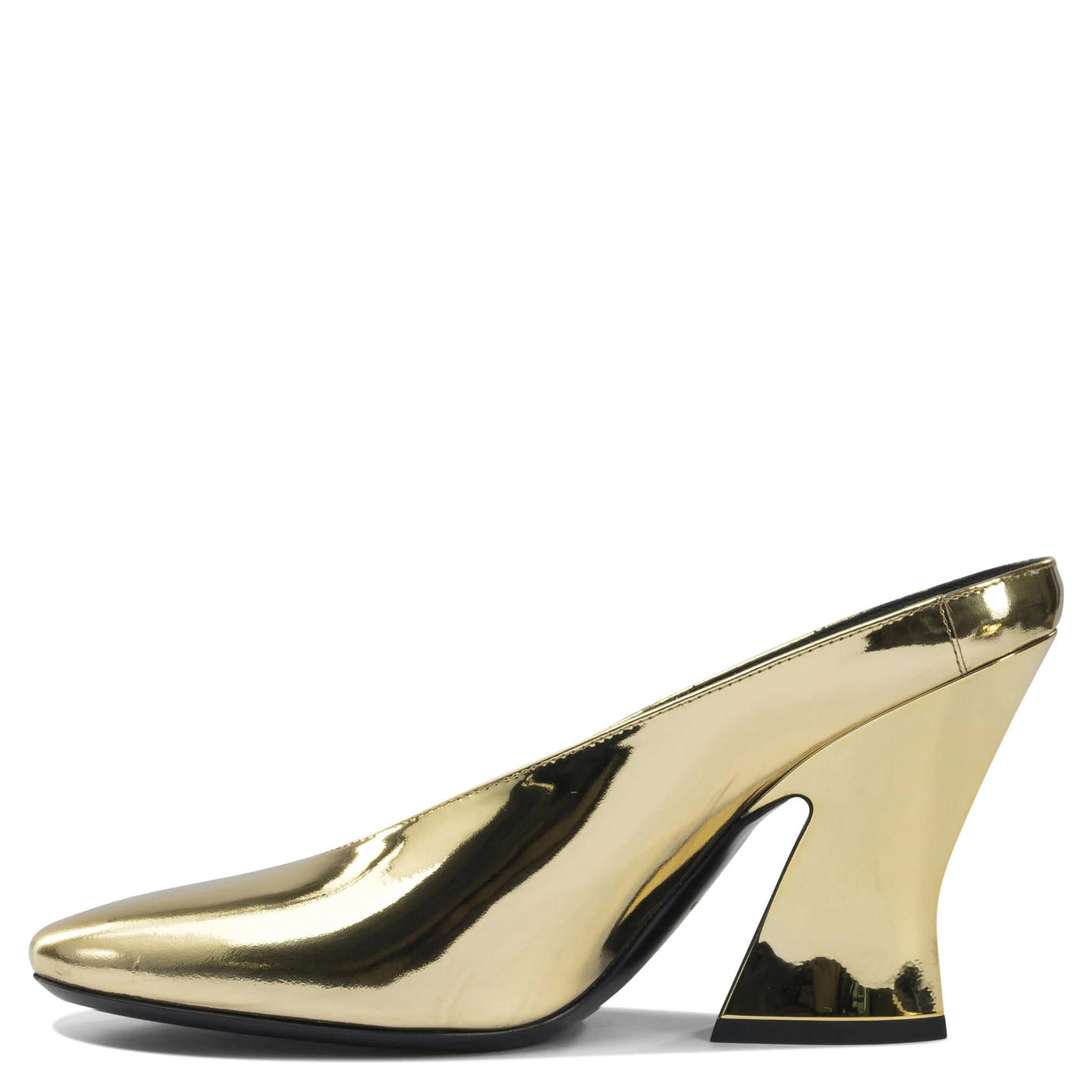 "Sculpted" 95 mm heeled mule