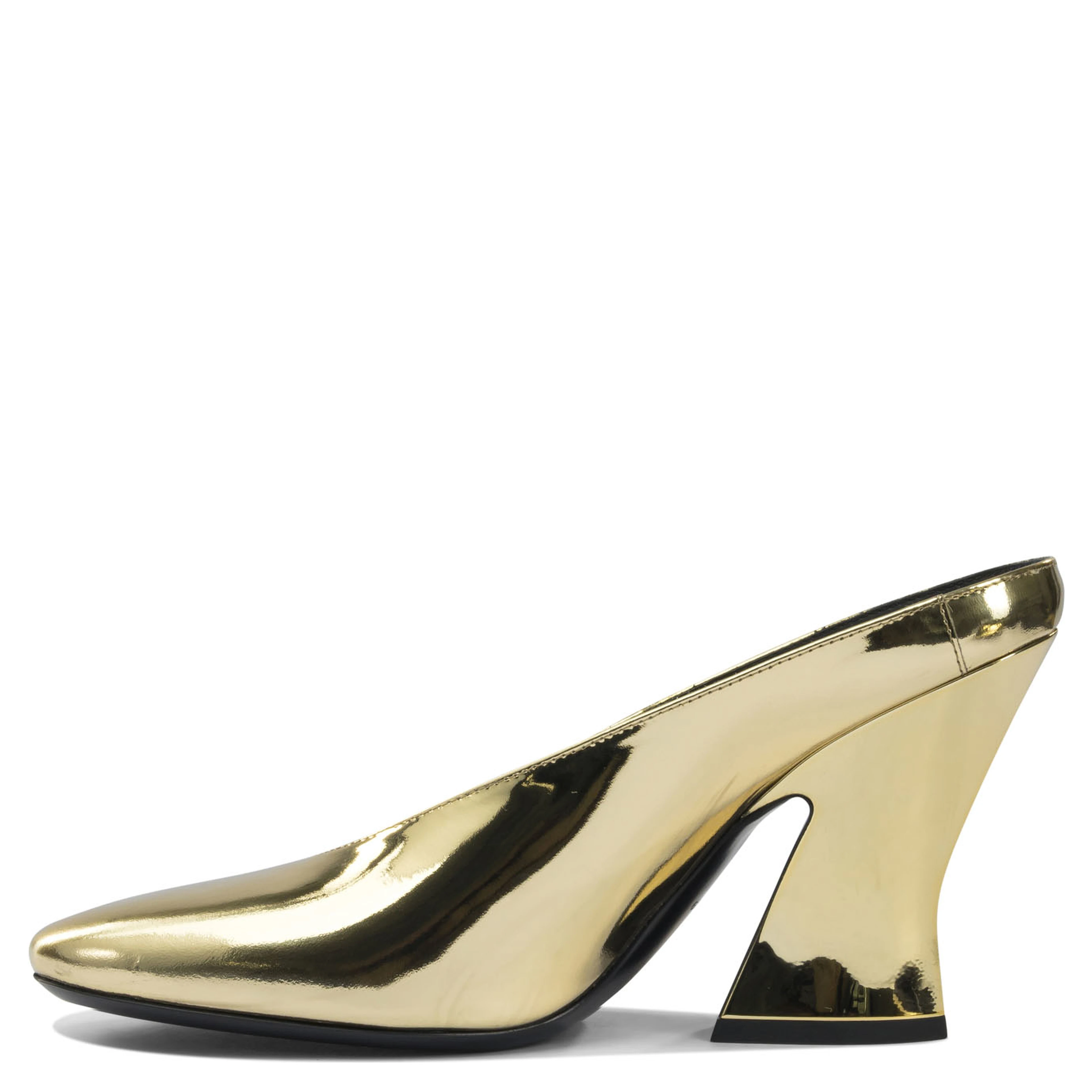 "Sculpted" 95 mm heeled mule