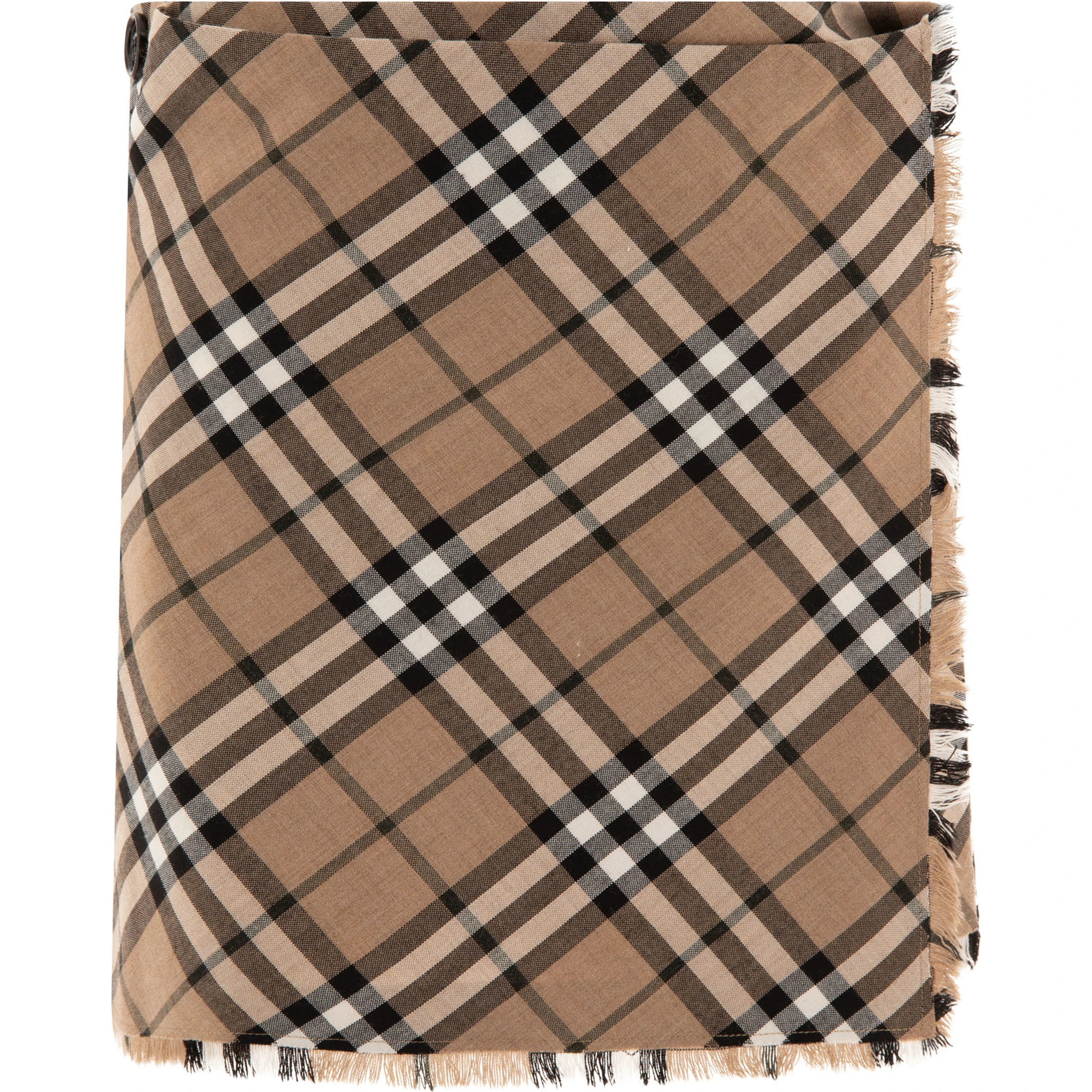 Check wool blend mini kilt