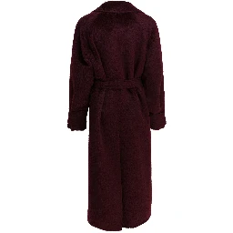 معطف طويل من الألبكة والصوف