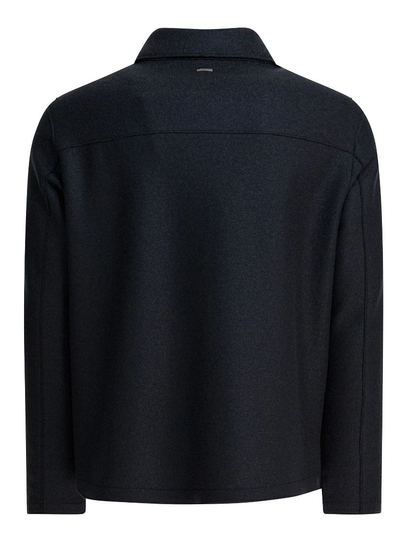 Virgin wool overshirt jacket