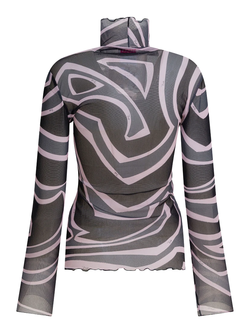 Labirinto print tulle T-shirt