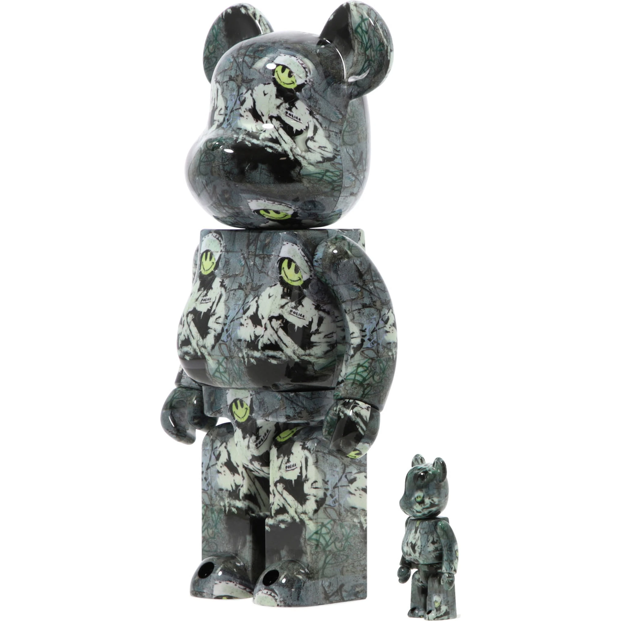 Set "Riot Cop Brandalism x Banksy" Be@rbrick 400% and 100%