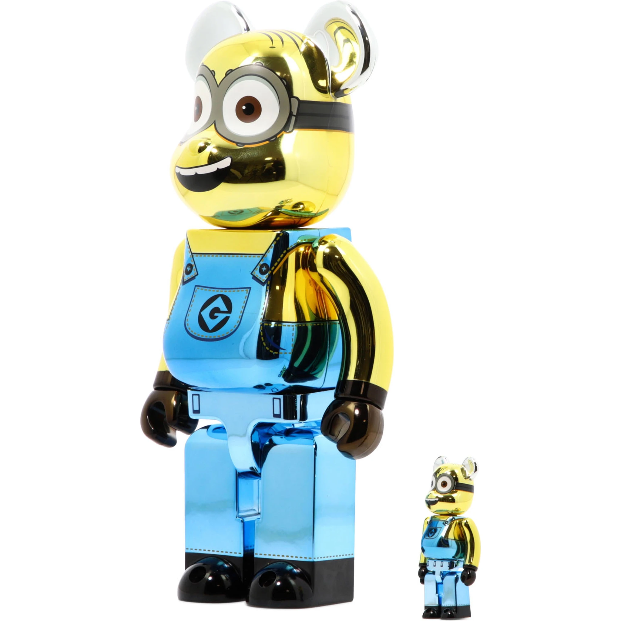 "Be@rbrick Dave Chrome" 100% and 400% toy