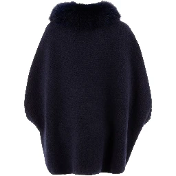 Wool and cashmere poncho