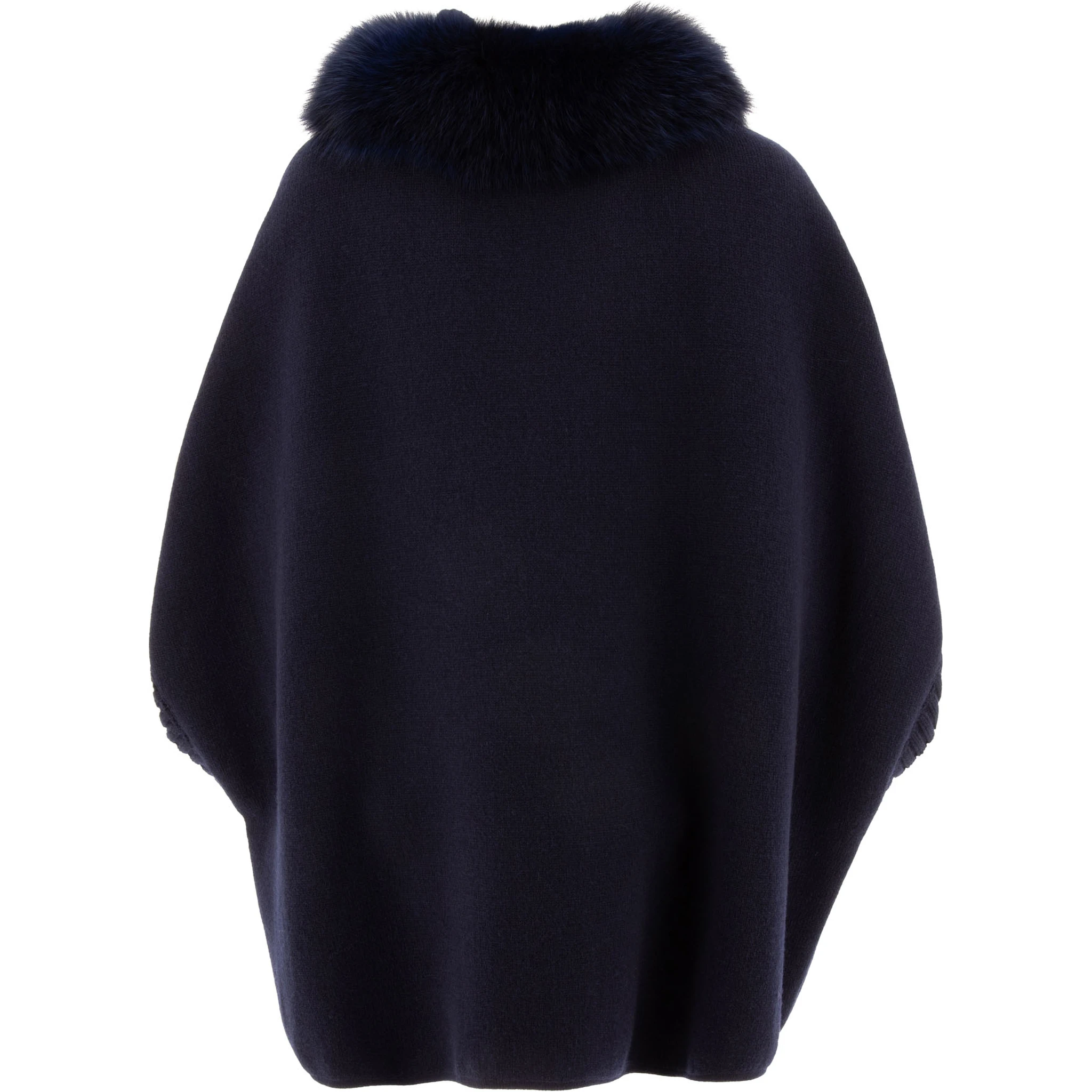 Wool and cashmere poncho