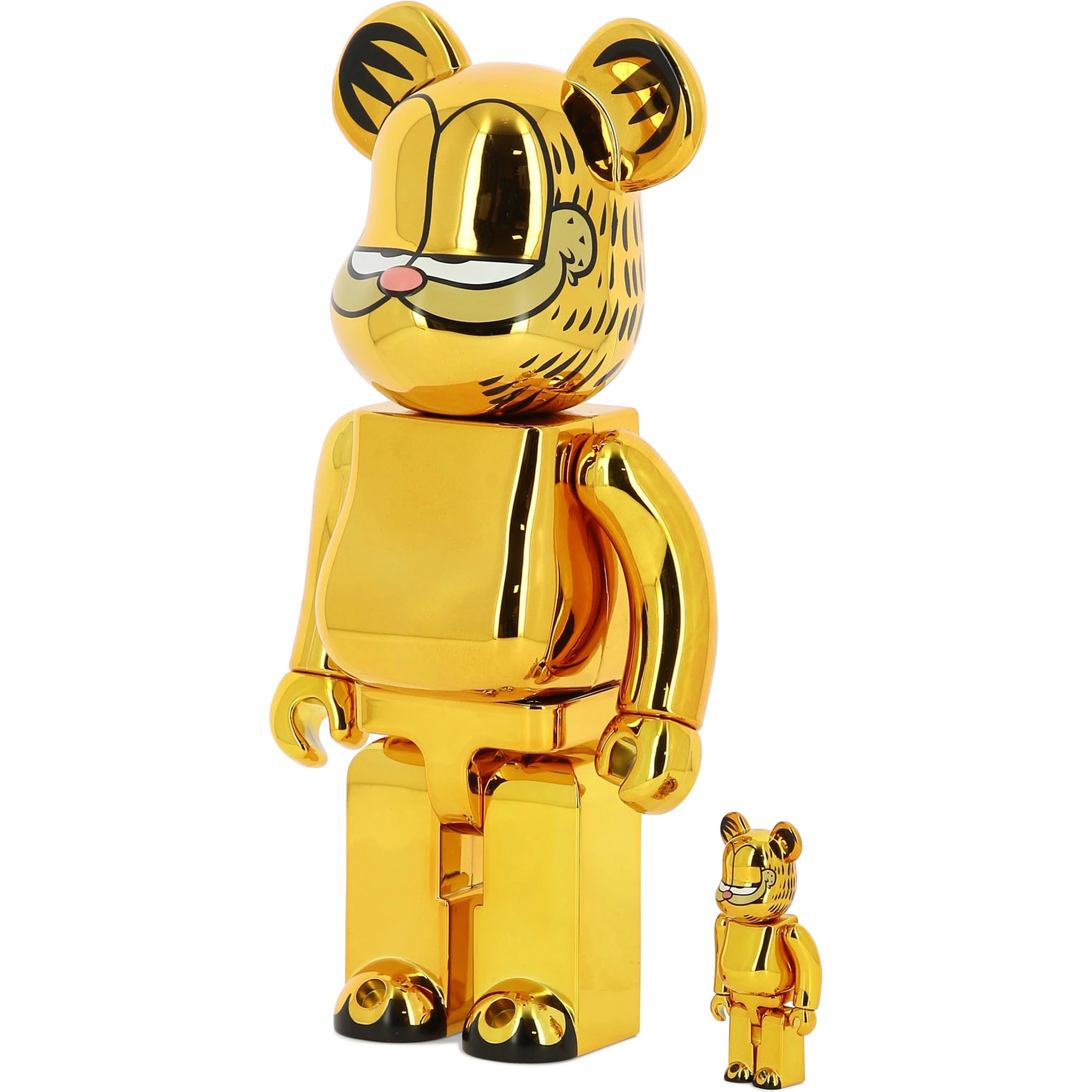 Medicom 100% + 400% Garfield Gold Chrome Be@rbrick Assorted