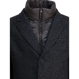 Wool coat with vest