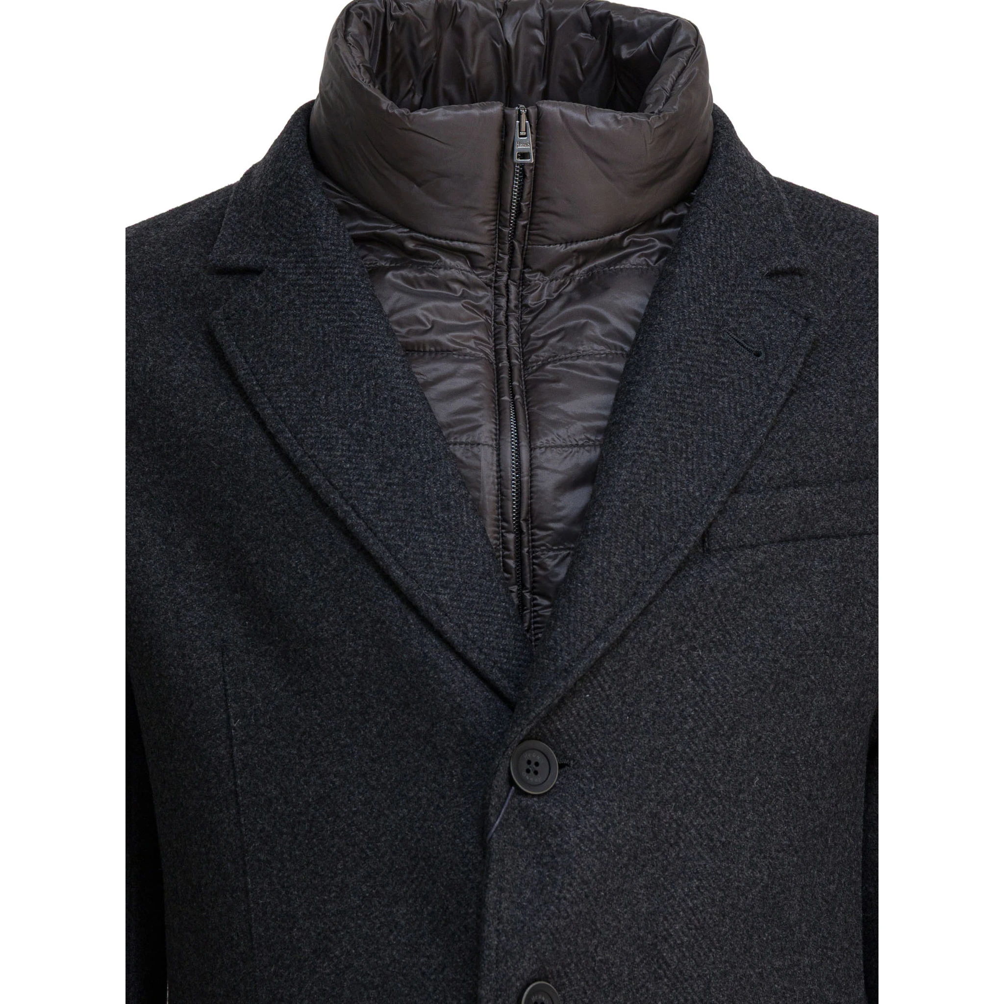Wool coat with vest