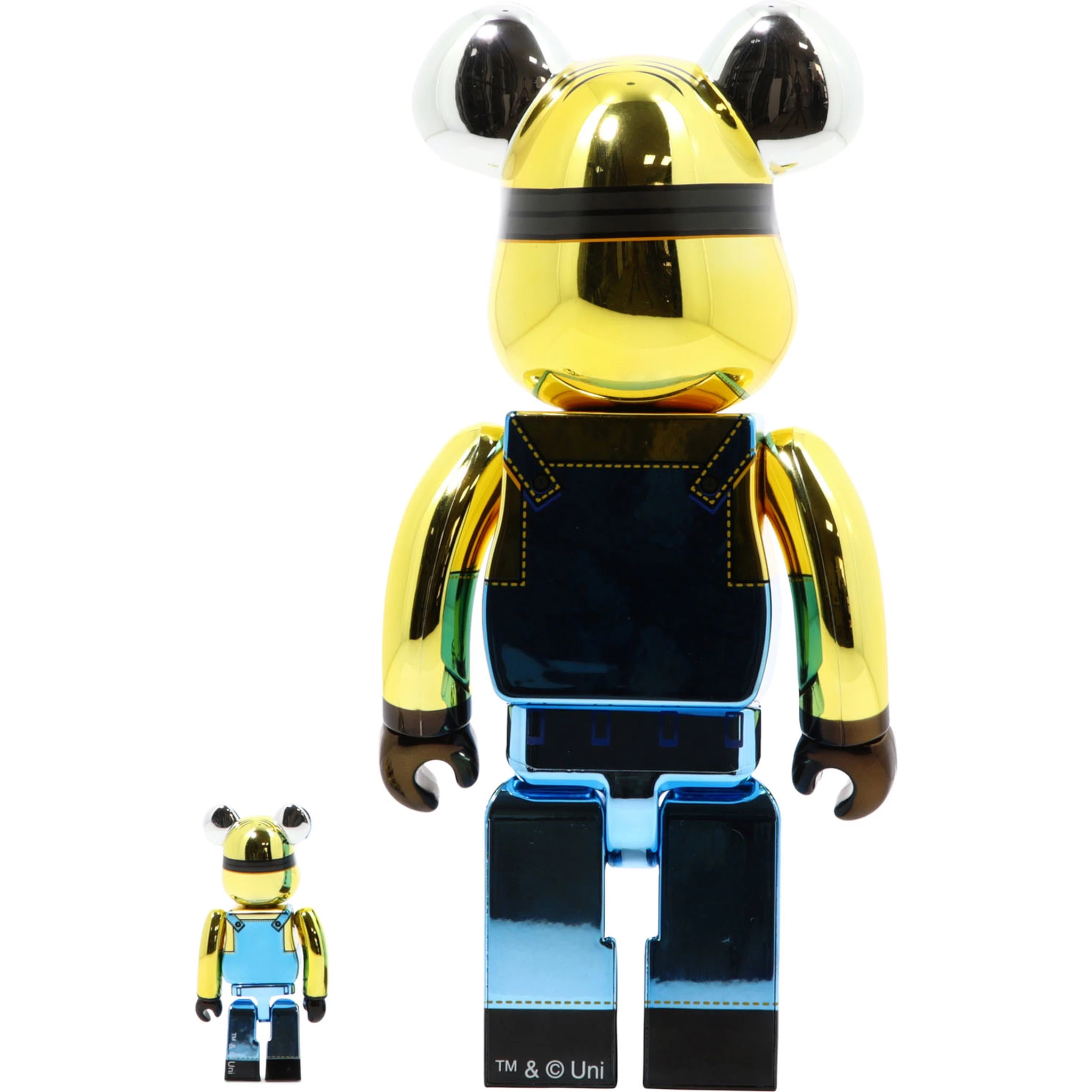 "Be@rbrick Dave Chrome" 100% and 400% toy