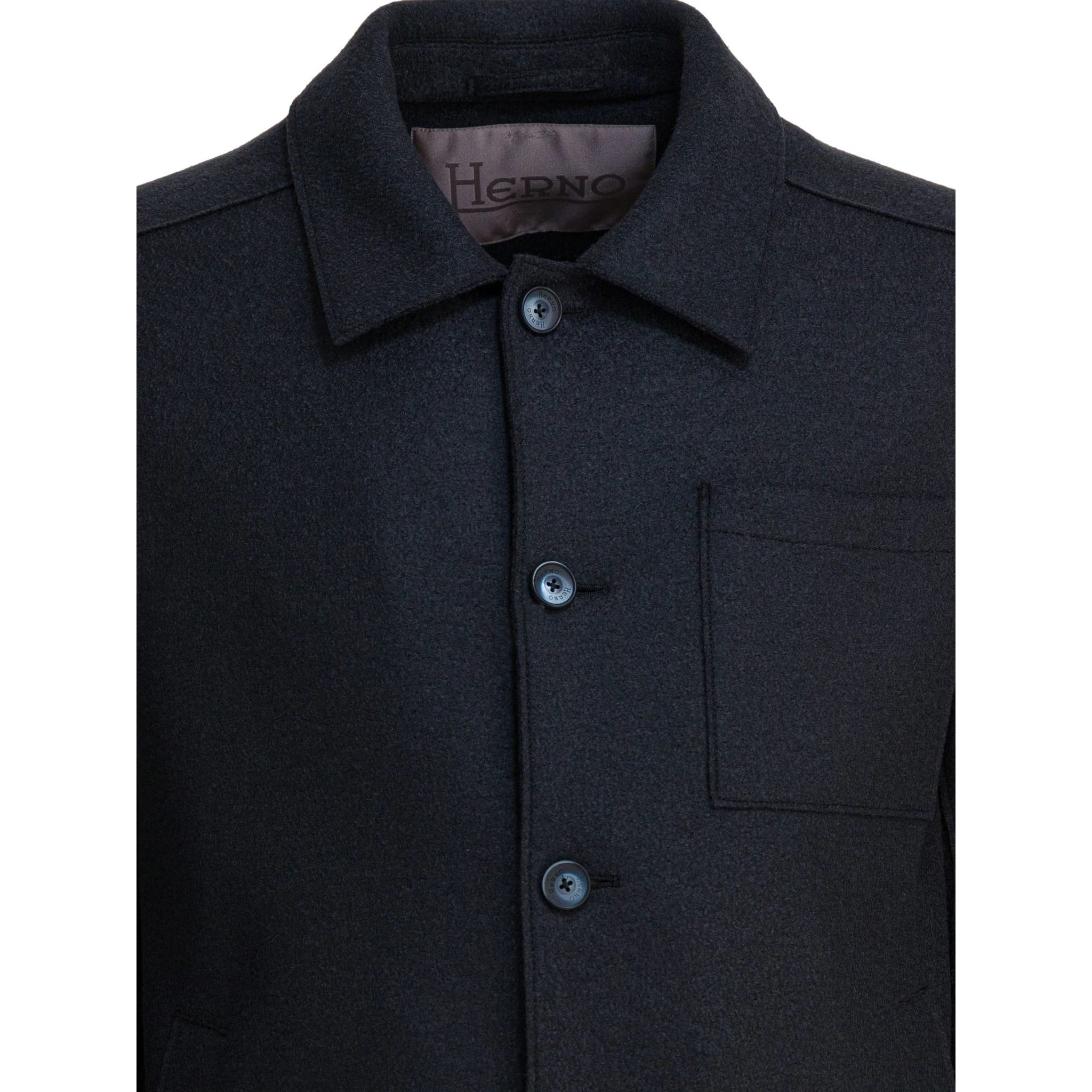 Virgin wool overshirt jacket