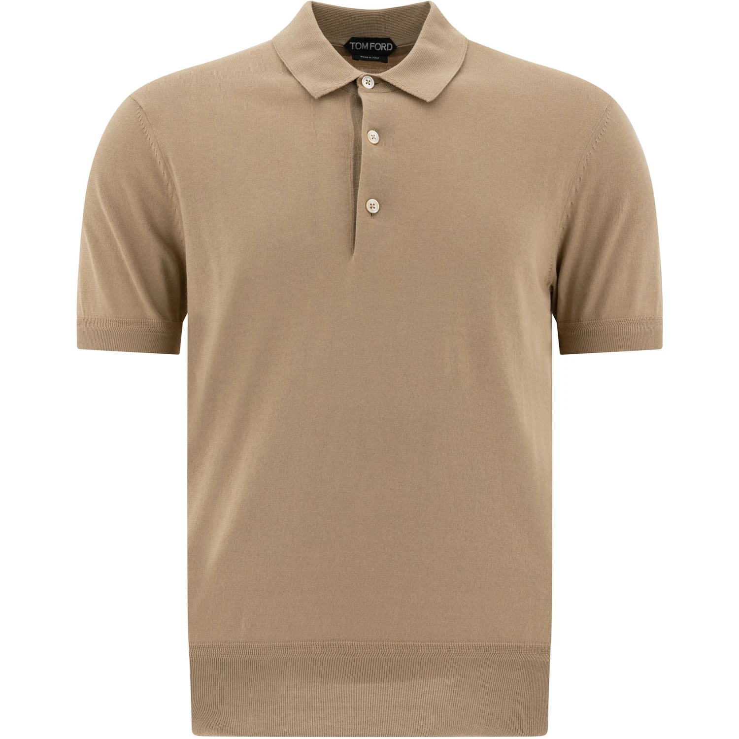 Cashmere and silk polo shirt