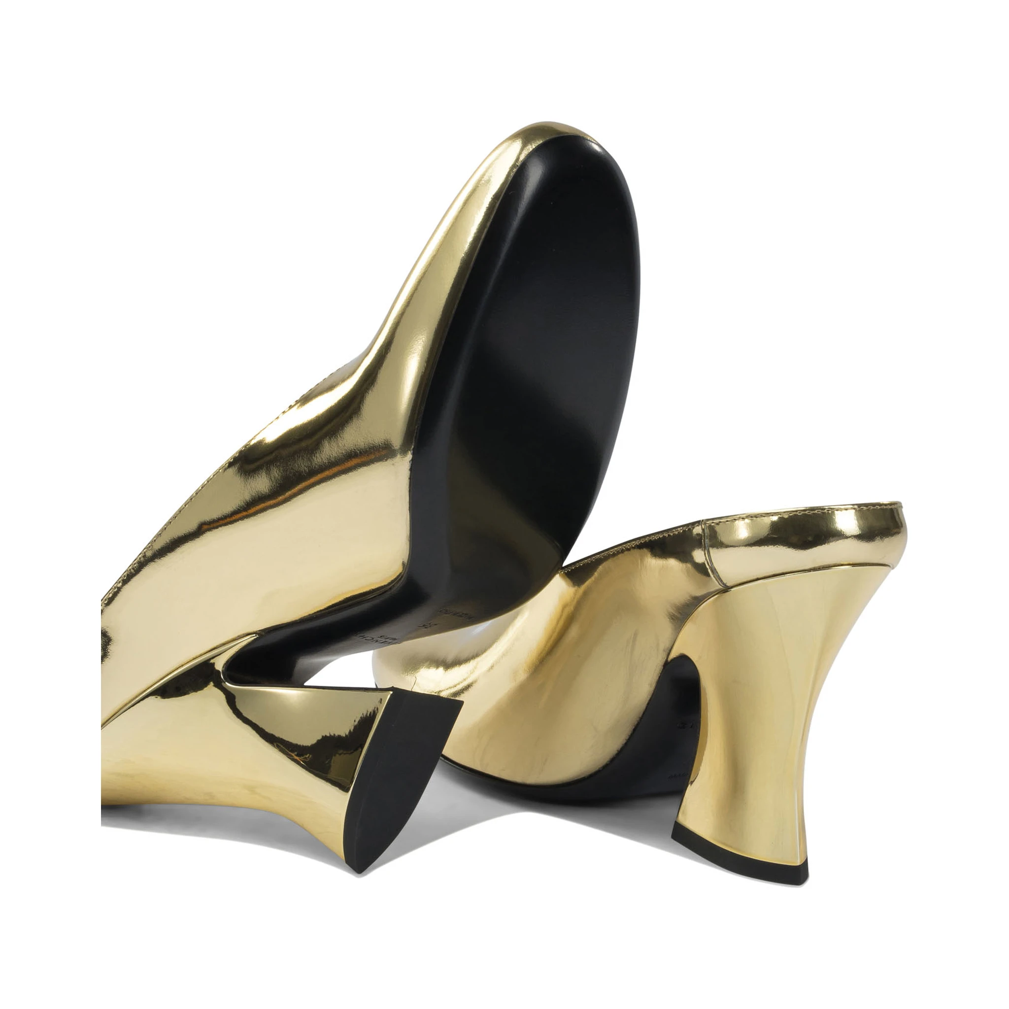 "Sculpted" 95 mm heeled mule