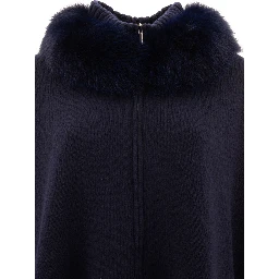Wool and cashmere poncho