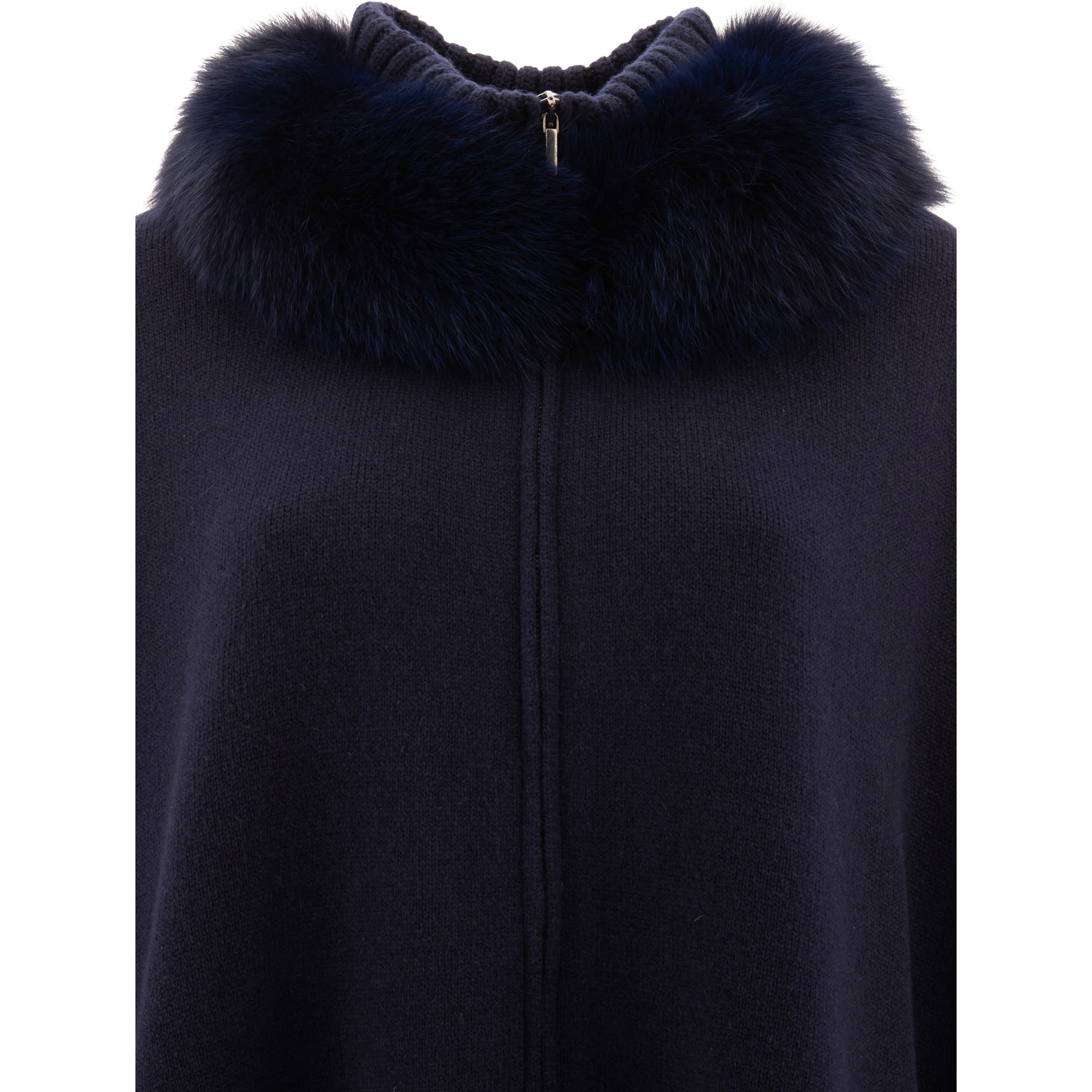 Wool and cashmere poncho