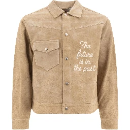 Suede leather jacket