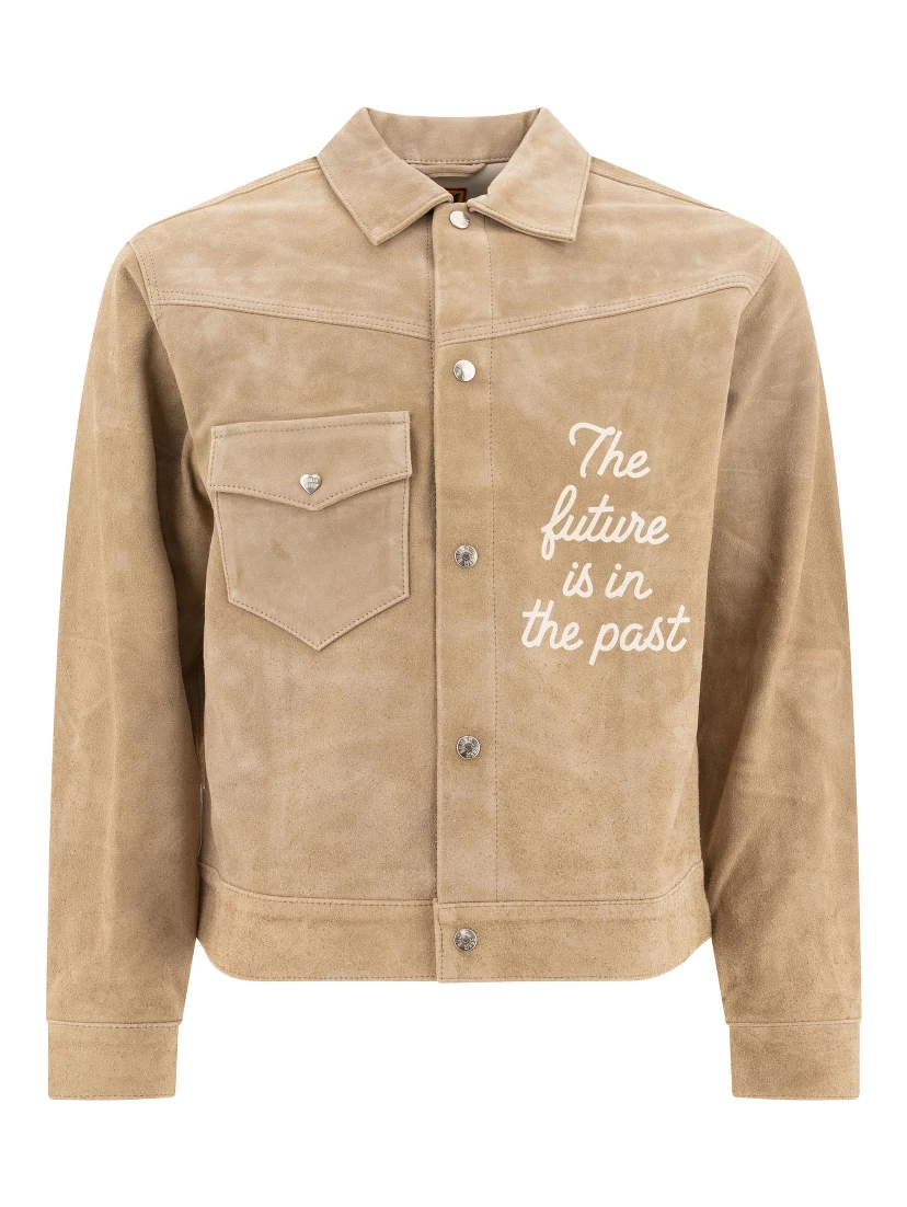 Suede leather jacket