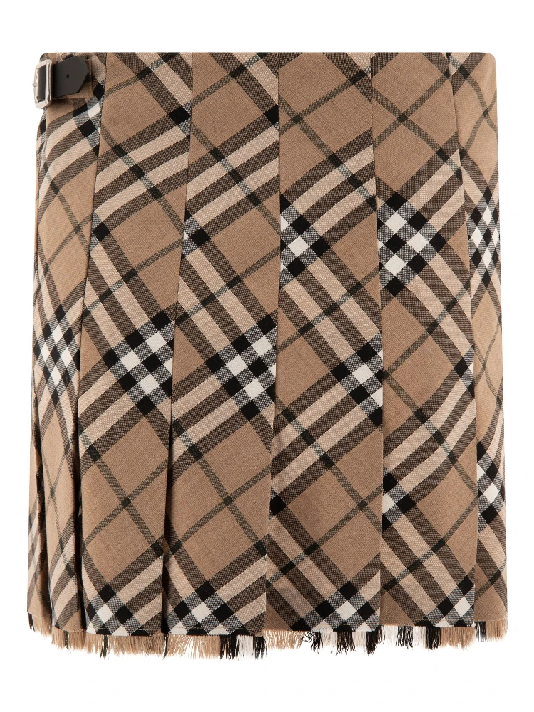 Check wool blend mini kilt alternative