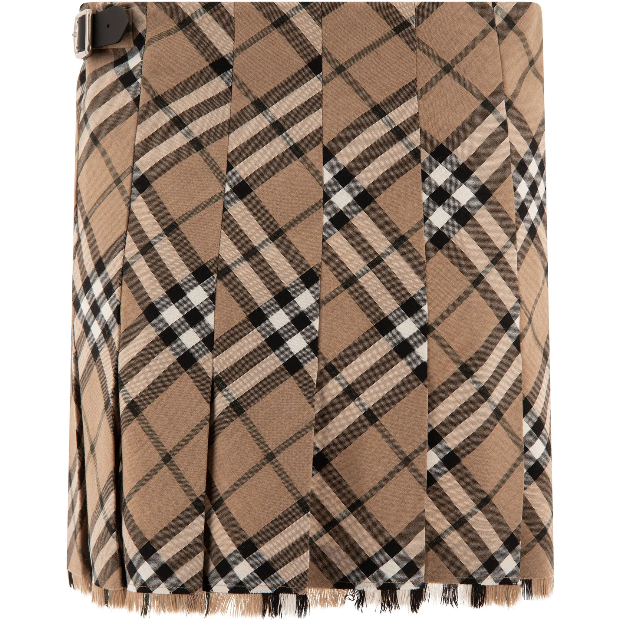 Check wool blend mini kilt